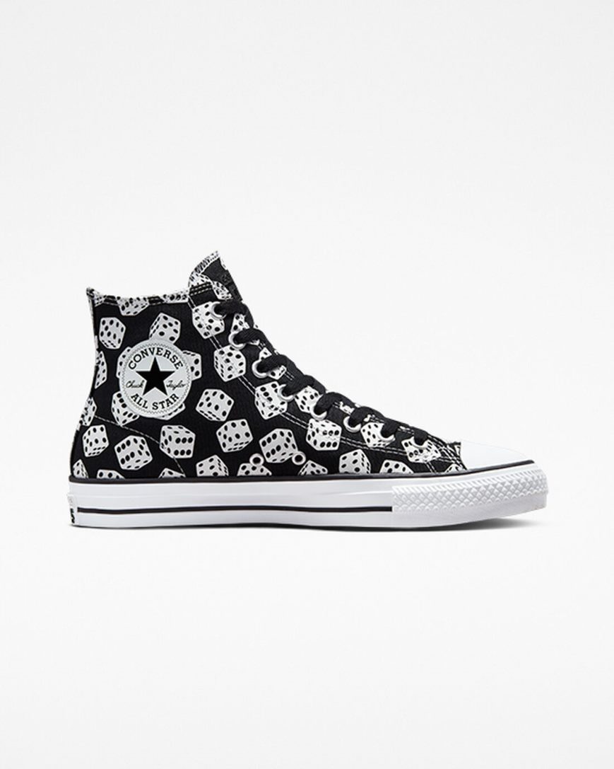 Women\'s Converse Chuck Taylor All Star Pro Dice Skate Shoes Black / White | AU 93C0EJ